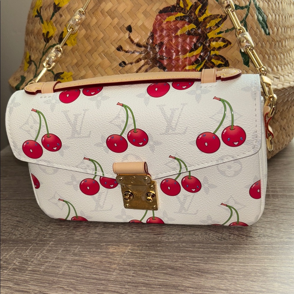 Louis Vuitton LV x TM Cherry Pochette Métis East West Gold Accents